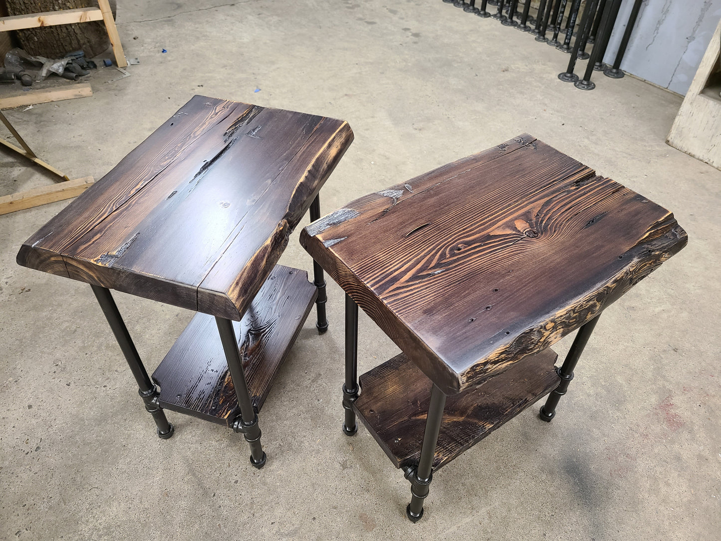 Shelf tables with Reclaimed wood, Customize your one or two shelf table, many sizes.