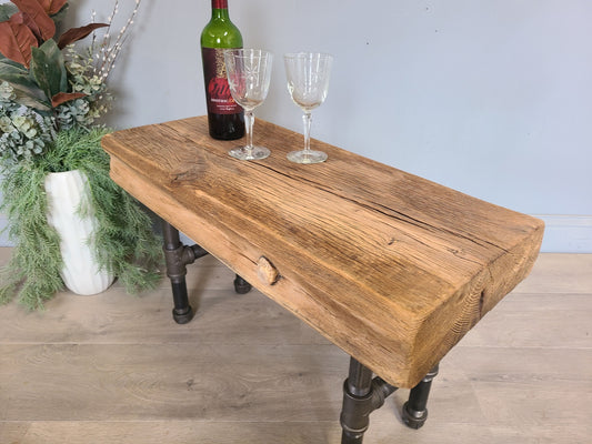 Oak Barn Beam Bench, 30", Reclaimed Wood Coffee Table D