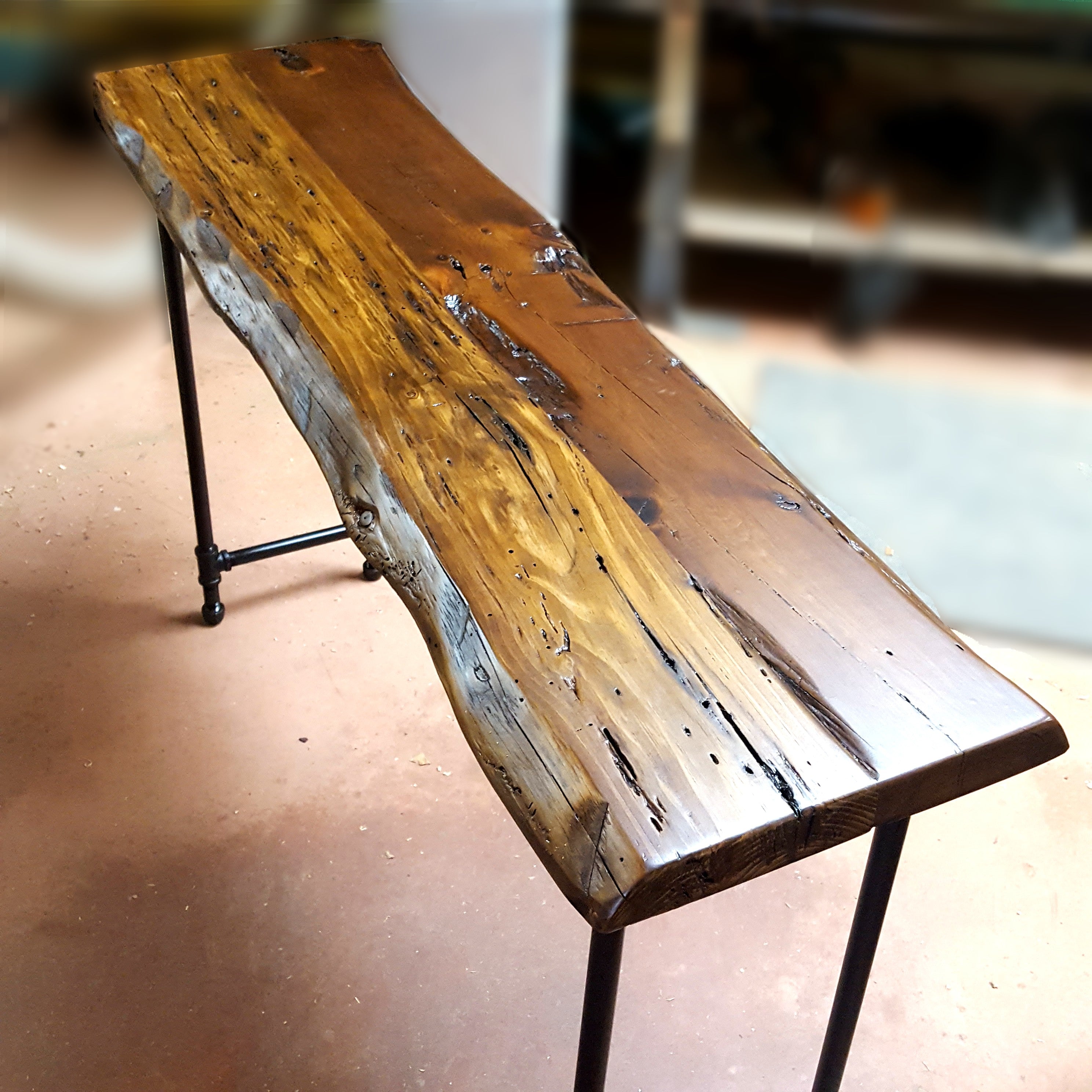 Live edge online sofa table